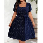 ⌛Limited-Time Offer-Women's Plus Size Polka Dot Dress 