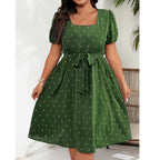 ⌛Limited-Time Offer-Women's Plus Size Polka Dot Dress 