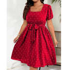 ⌛Limited-Time Offer-Women's Plus Size Polka Dot Dress 