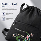 Vintage Foldable Drawstring Backpack for Women