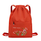 Vintage Foldable Drawstring Backpack for Women