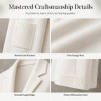 ✨ Blazer Look, Cardigan Comfort | Women's Lapel-Collar Knit Cardigan