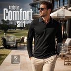 ✨ Easy Everyday Comfort | Men's Contrast-Collar Short-Sleeve Golf Shirt