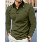 ✨ Easy Everyday Comfort | Men's Contrast-Collar Short-Sleeve Golf Shirt