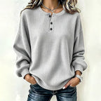 🔥49% OFF! Womens's Casual Waffle Knit Sweatshirt