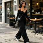 Women's Elegant Halter Neck Deep V Jumpsuit