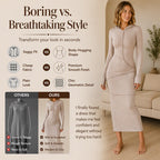 Women's Slim-Fit Hooded Maxi Dress