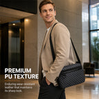 🖤 PU Leather Square Crossbody Bag for Men – Sleek Style & Everyday Convenience