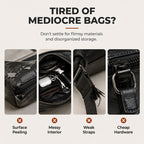 🖤 PU Leather Square Crossbody Bag for Men – Sleek Style & Everyday Convenience