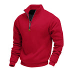 🍂 Easy Everyday Comfort | Men's Warm-Lined Stand-Collar Quarter-Zip Pullover