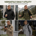 🌧️ All-Weather Utility | Men's Waterproof Oversized Hooded Jacket