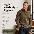 ⌛Limited-Time Offer-Men's Corduroy Stand Collar Sweatshirt