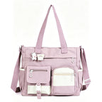 👜 More Pockets, Less Searching | Large-Capacity Canvas Tote Bag