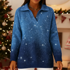 Women’s Sparkly Knit Long Sleeve Sweater
