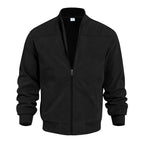 🧥 Rugged Texture, Easy Layering | Men's Suede-Look Western Bomber Jacket