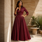 ✨ Polished Without the Fuss | Women's Lapel Button-Down Maxi Dress
