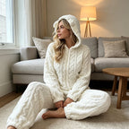 🐻 Cozy With a Playful Twist | Women's Bear-Embroidered Hooded One-Piece Loungewear ⚡ Free Shipping