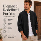 Men's Casual Long Sleeve Stand Collar Shirt