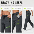 Women's Casual Athletic Pants with Zipper Pockets