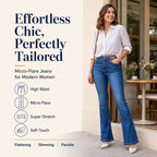 👖 Flattering Flare, Flexible Comfort | Women's High-Waist Stretch Jeans