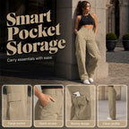 👖 More Pockets, Easy Movement | Women's High-Waist Straight-Leg Cargo Pants