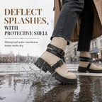 👢 Buckle Detail, Stable Steps | Women's Round-Toe Chunky Mid-Heel Ankle Boots