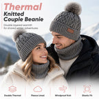 Unisex Winter Knit Beanie Hat with Pom