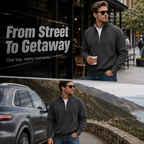 Men's Casual Warm Half-Zip Sweatshirt