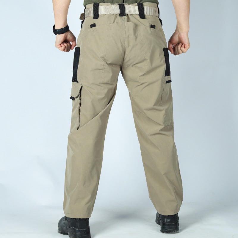 Men's Solid Color Breathable Long Cargo Pants