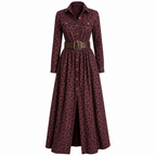 ✨ French-Inspired Elegance | Women's Plaid Cinched-Waist Pleated A-Line Dress