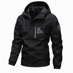 Men's Outdoor Windbreaker with Detachable Hood