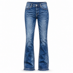 Women's High Waisted Retro Flare Denim Jeans