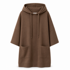 ☁️ Relaxed Comfort | Women's Oversized Hooded Knit Sweatshirt with Deep Pockets