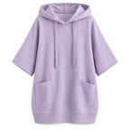 ☁️ Relaxed Comfort | Women's Oversized Hooded Knit Sweatshirt with Deep Pockets