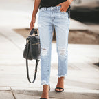 👖 Vintage Edge, Effortless Style | Women's Distressed Ripped Jeans