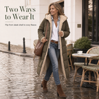 Reversible Hooded Padded Slim-Fit Coat