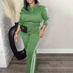 Chic Athletic Tracksuit - Long Sleeve Jacket and Pants Outfit