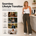 Women's High-Waisted Drawstring Cargo Flare Pants