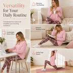 Women's Knit Top and Plaid Leggings Set