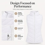 Women's Quilted Stand Collar Puffer Vest