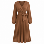👗✨Women's Elegant Crossover V Neck Pleated Maxi Dress✨𝘉𝘶𝘺 𝘢𝘯𝘺 2 𝘢𝘯𝘥 𝘨𝘦𝘵 𝘢𝘯 𝘦𝘹𝘵𝘳𝘢 8% 𝘥𝘪𝘴𝘤𝘰𝘶𝘯𝘵