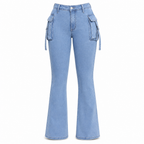 👖 Cargo Pockets, Flattering Flare | Women's High-Stretch Denim Jeans