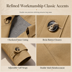 Men's Casual Pure Cotton Windbreaker Spring and Autumn Work Outerwear