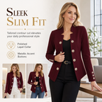 Women's Stand Collar Slim Fit Blazer