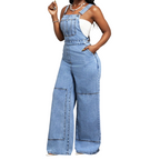 👖 Flattering High Waist, Effortless Wide-Leg Style | Women's Denim Jumpsuit ⚡ Free Shipping