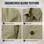 🌧️ More Coverage, Sharper Style | Men's Waterproof Mid-Length Trench Coat⚡Free shipping