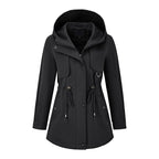 Women's Casual Warm Mid-Length Hooded Jacket