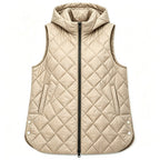 Women's Casual Mid-Length Hooded Padded Vest