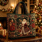 Christmas Theme Quilted Tote Bag