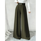Women's Elegant Drape Wide-Leg Pants